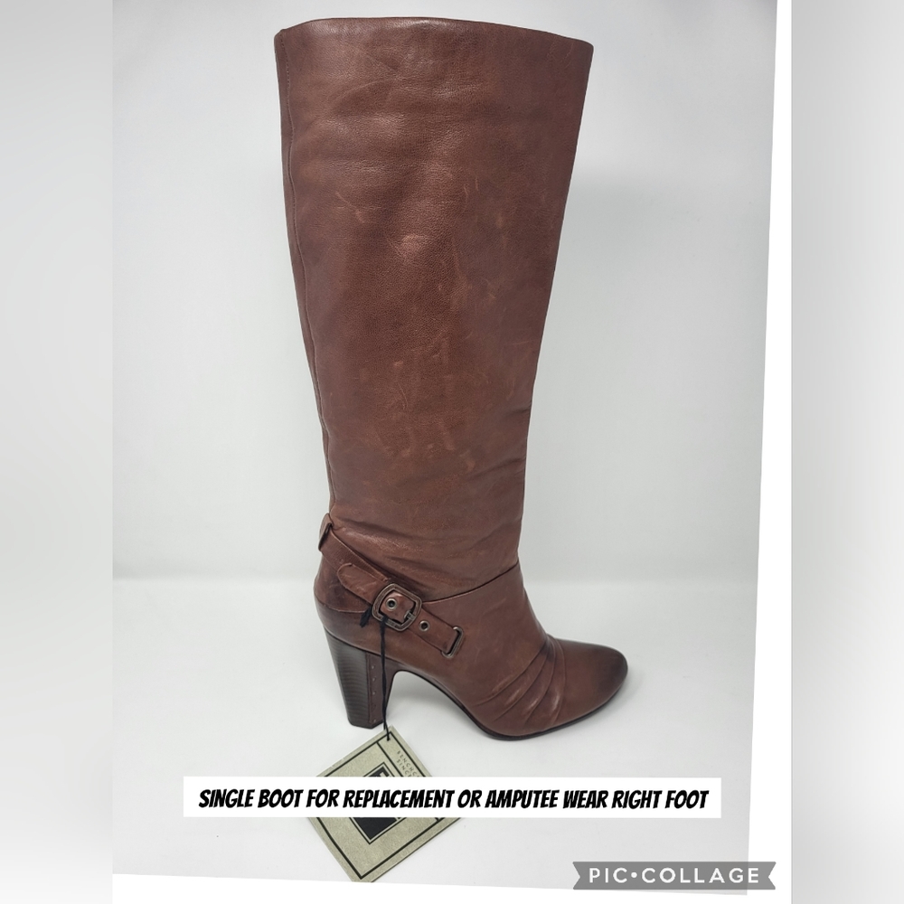 1 Frye Women Single Bethany Strappy Leather Heeled Tall Right Boot 10M A…‎
